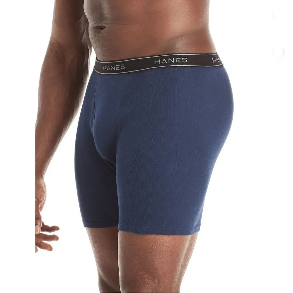 Hanes Cotton Soft Breathable Assorted Boxer Briefs Underwear 6 Pack Size 2XL